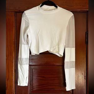 White mesh crop top, Size M